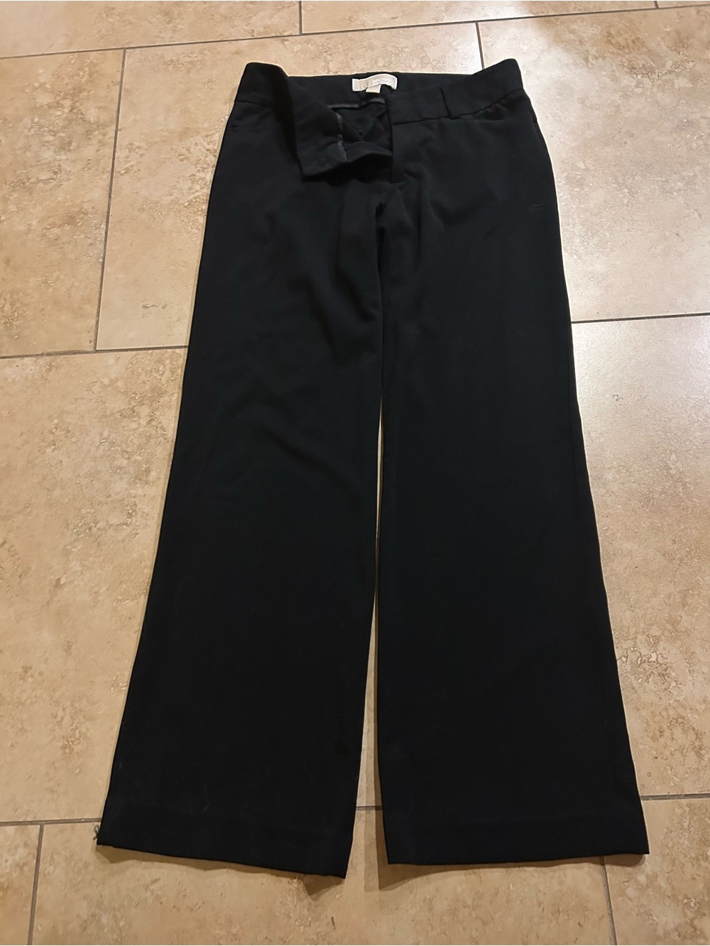 Michael Kors Black Wide-Leg Dress Pants